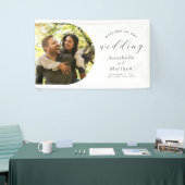 Elegantes modernes Foto Hochzeit Willkommen Banner (Messeveranstaltung)