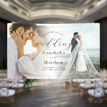 Elegantes modernes Foto Hochzeit Willkommen Banner<br><div class="desc">Elegantes,  modernes Foto Hochzeit Begrüßungszeichen</div>