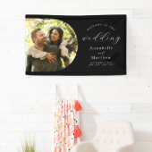 Elegantes modernes Foto Hochzeit Willkommen Banner (Insitu)