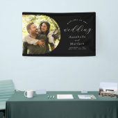 Elegantes modernes Foto Hochzeit Willkommen Banner (Messeveranstaltung)