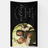Elegantes modernes Foto Hochzeit Willkommen Banner (Vertikal)