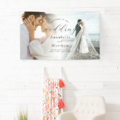 Elegantes modernes Foto Hochzeit Willkommen Banner (Insitu)
