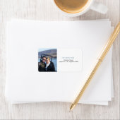 Elegantes, modernes Foto Hochzeitsadressen Adressaufkleber (Insitu)