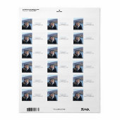 Elegantes, modernes Foto Hochzeitsadressen Adressaufkleber (Vorne)