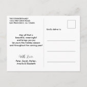 Elegantes Modernes Foto Kalligrafie Postkarte (Rückseite)