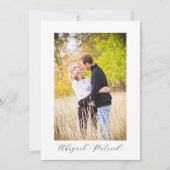 Elegantes Modernes Foto Klassische Hochzeit Einladung (Vorderseite)