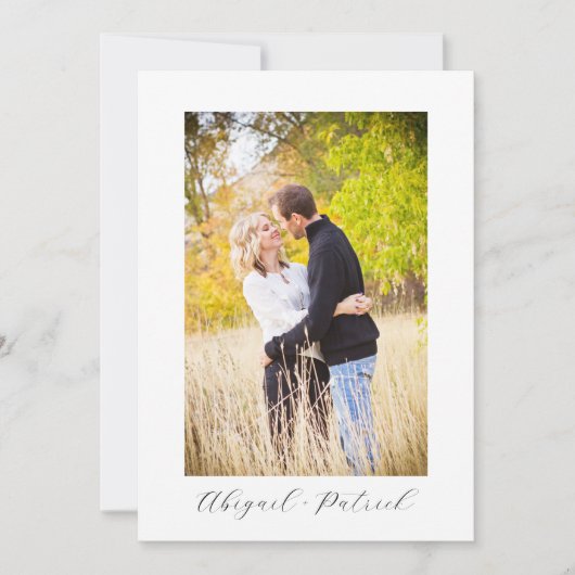 Elegantes Modernes Foto Klassische Hochzeit Einladung (Vorderseite)