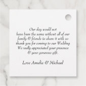 Elegantes, modernes Foto mit geometrischer Geometr Geschenkanhänger (Rückseite)