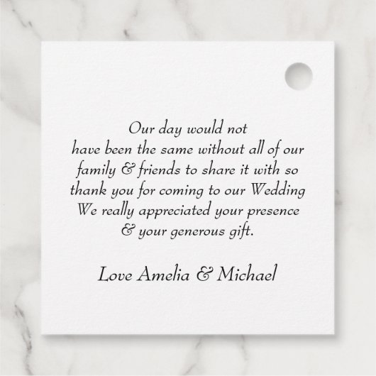 Elegantes, modernes Foto mit geometrischer Geometr Geschenkanhänger (Rückseite)