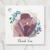 Elegantes, modernes Foto mit geometrischer Geometr Geschenkanhänger (Vorderseite)