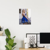elegantes modernes Foto mit minimalistischem Absch Poster (Heimbüro)