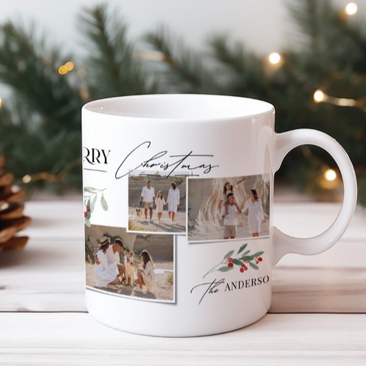 Elegantes, modernes Foto mit rotem Bug Kaffeetasse