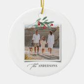 Elegantes, modernes Foto mit rotem Bug Keramik Ornament (Vorne)