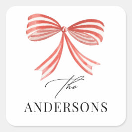 Elegantes, modernes Foto mit rotem Bug Quadratischer Aufkleber