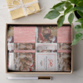 Elegantes modernes Foto mit rotem Bug Weihnachten Seidenpapier (Geschenk)