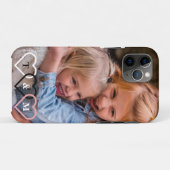 Elegantes, modernes Foto-Monogramm für benutzerdef Case-Mate iPhone Hülle (Rückseite (Horizontal))