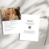 Elegantes, modernes Foto QR Code Einladung Hochzei