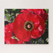 Elegantes modernes Foto Roter Mohn Blume Californi Puzzle (Horizontal)