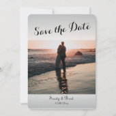 Elegantes modernes Foto Save the Date Hochzeit Einladung (Vorderseite)