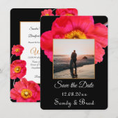 Elegantes modernes Foto Save the Date Hochzeit Einladung (Vorne/Hinten)