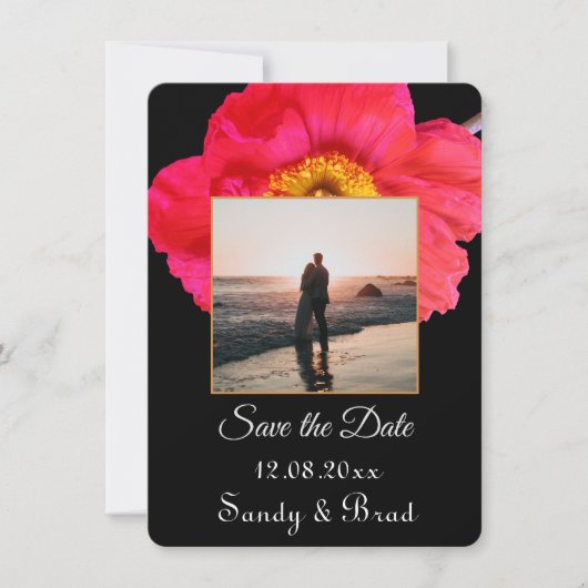 Elegantes modernes Foto Save the Date Hochzeit Einladung (Vorderseite)
