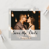 Elegantes modernes Foto Save the Date Hochzeit Karte (Vorderseite/Rückseite Beispiel)