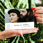 Elegantes modernes Foto Save the Date Hochzeitskar