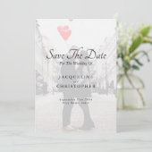 Elegantes modernes Foto Save the Date Hochzeitskar Einladung (Stehend Vorderseite)