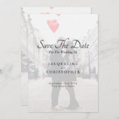Elegantes modernes Foto Save the Date Hochzeitskar Einladung (Vorne/Hinten)