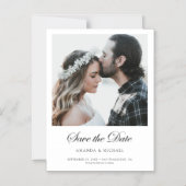 Elegantes modernes Foto Save the Date Magneteinladung (Vorderseite)