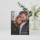 Elegantes Modernes Foto Save the Date Postkarte (Stehend Vorderseite)
