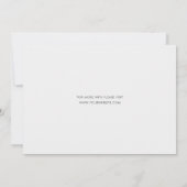 Elegantes Modernes Foto Schwarzes Skript Hochzeit Save The Date (Rückseite)