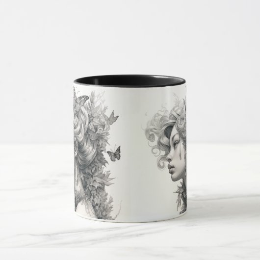 Elegantes, modernes Foto und Personalisiert Tasse (Zentrum)