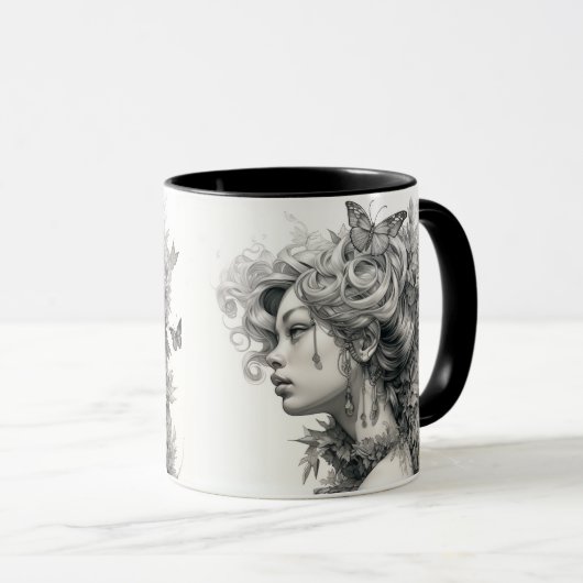 Elegantes, modernes Foto und Personalisiert Tasse (VorderseiteRechts)