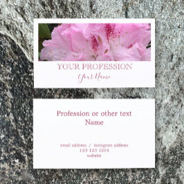 Elegantes modernes Foto Weißrosa Mauve Visitenkarte