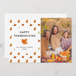 Elegantes modernes Foto zum Erntedankfest Herbst Feiertagskarte