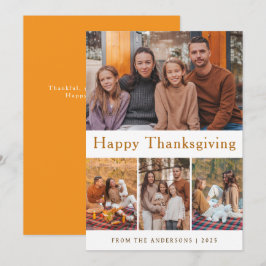 Elegantes modernes Foto zum Erntedankfest Herbst Feiertagskarte