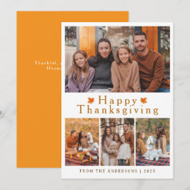 Elegantes modernes Foto zum Erntedankfest Herbst Feiertagskarte