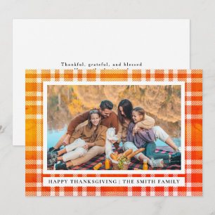 Elegantes modernes Foto zum Erntedankfest Herbst Feiertagskarte