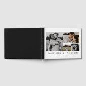 Elegantes, modernes Four Foto Wedding Guest Book Gästebuch (Voll)