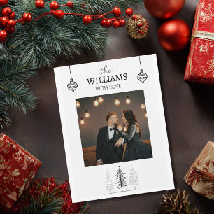 Elegantes modernes Frohe Weihnachten Foto & Schnee
