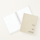 Elegantes modernes Gästebuch für Hochzeiten Notizblock (Innenseite)