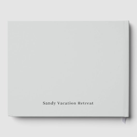 Elegantes modernes Gästebuch | Olivenöl (Rückseite)