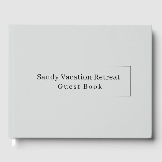 Elegantes modernes Gästebuch | Olivenöl (Vorderseite)