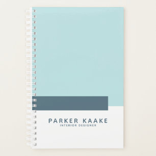 Elegantes modernes geometrisches Blau Planer