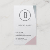 Elegantes modernes geometrisches Design Visitenkarte (Rückseite)