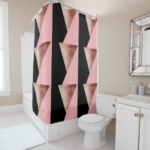 elegantes modernes geometrisches duschvorhang