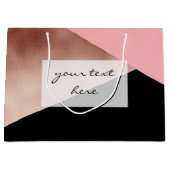 elegantes modernes geometrisches große geschenktüte (Vorderseite)