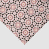 Elegantes, modernes geometrisches Muster in Schwar Seidenpapier (Ausschnitt)