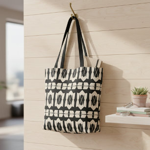 Elegantes modernes, geometrisches Muster in Schwar Tasche